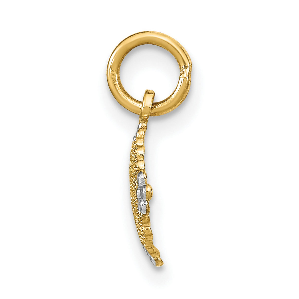 14k Multi-Tone Gold Filigree Mandala Pendant with Floral Scrollwork and Starburst Design