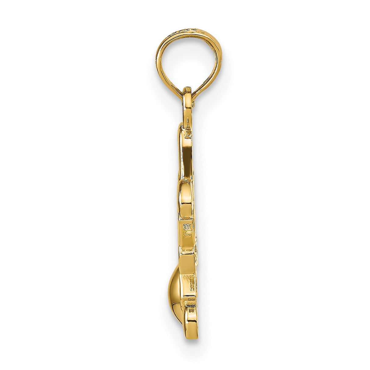 14k Yellow Gold Pendant with Playful Handstand Charm, Sentimental Family Jewelry