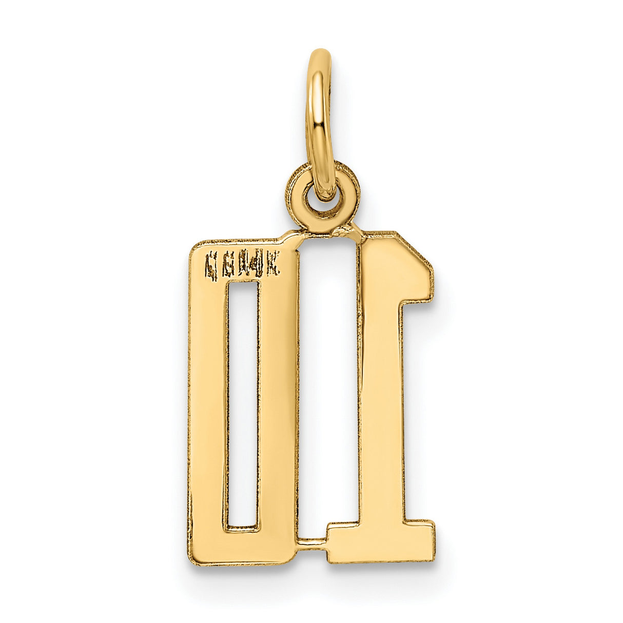 14k Yellow Gold Virgo Zodiac Pendant, Cut-Out Astrology Charm for Necklace or Bracelet