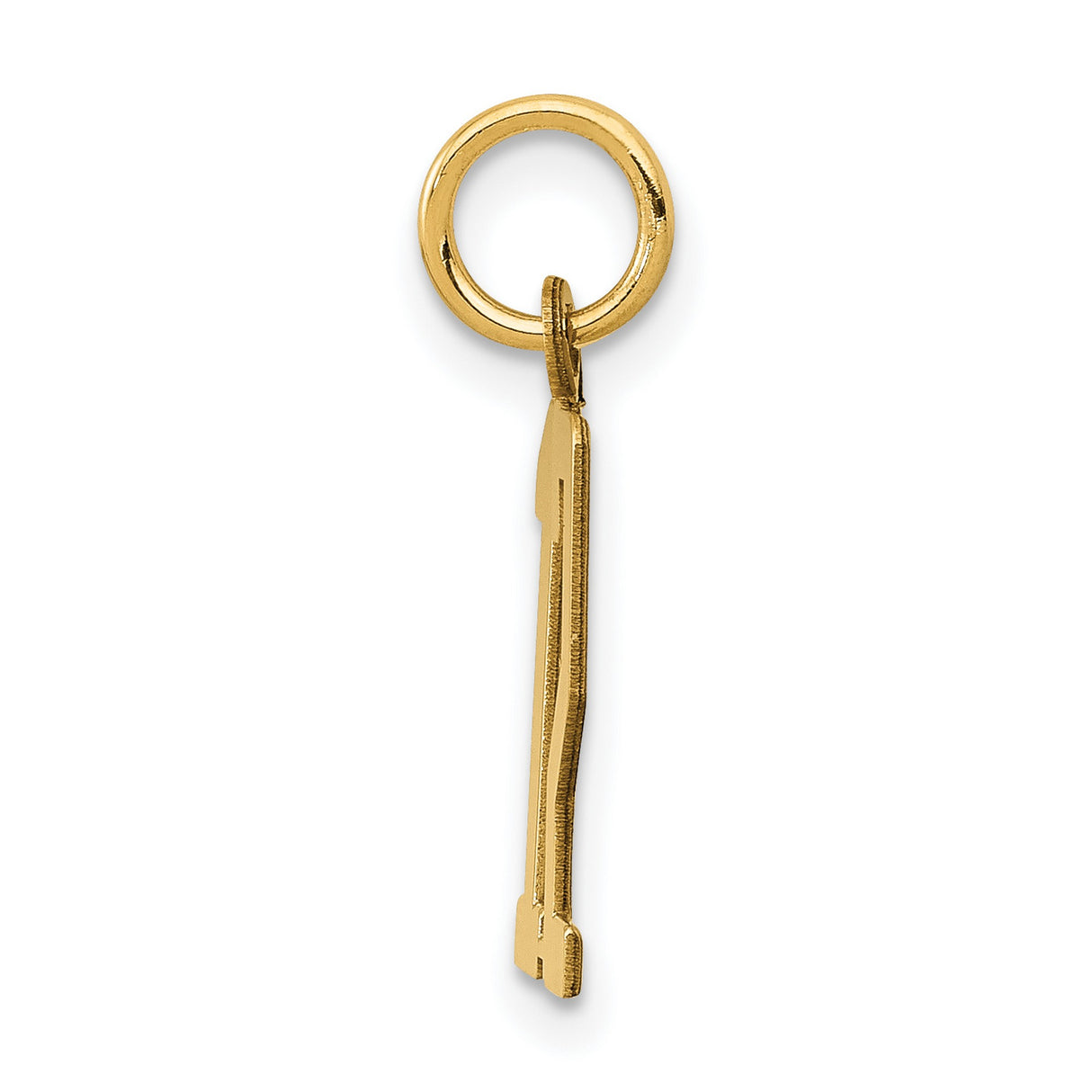 14k Yellow Gold Number 12 Charm Pendant, Bold Block Design for Sports Fans and Athletes