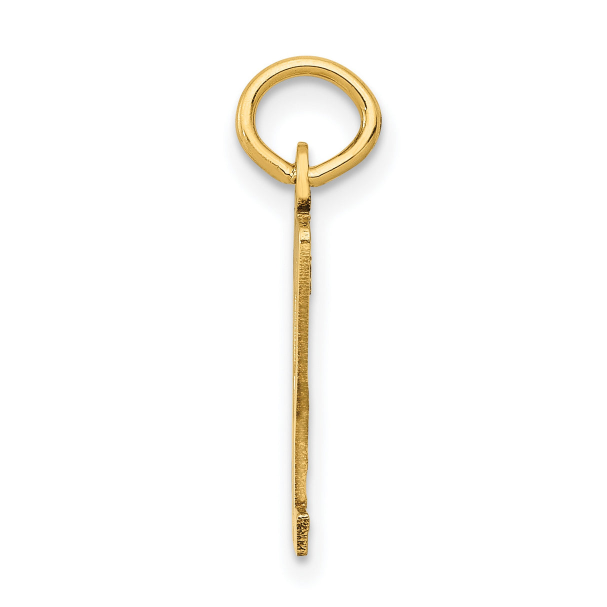 14k Yellow Gold Number 32 Pendant Charm, Bold Block Numeral Design, Unisex Jewelry