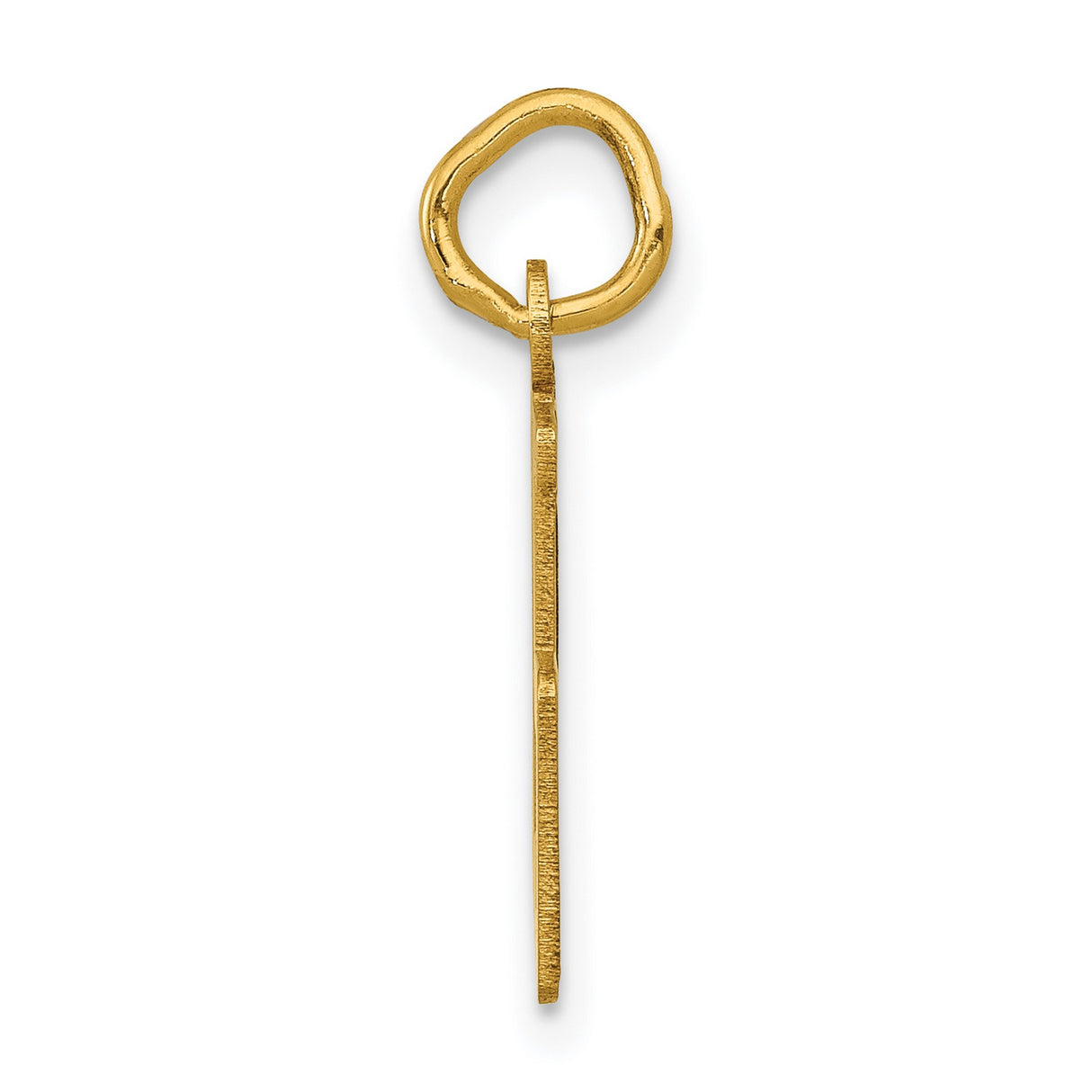 14k Yellow Gold Number 35 Pendant, Bold Block Style Charm for Men or Women