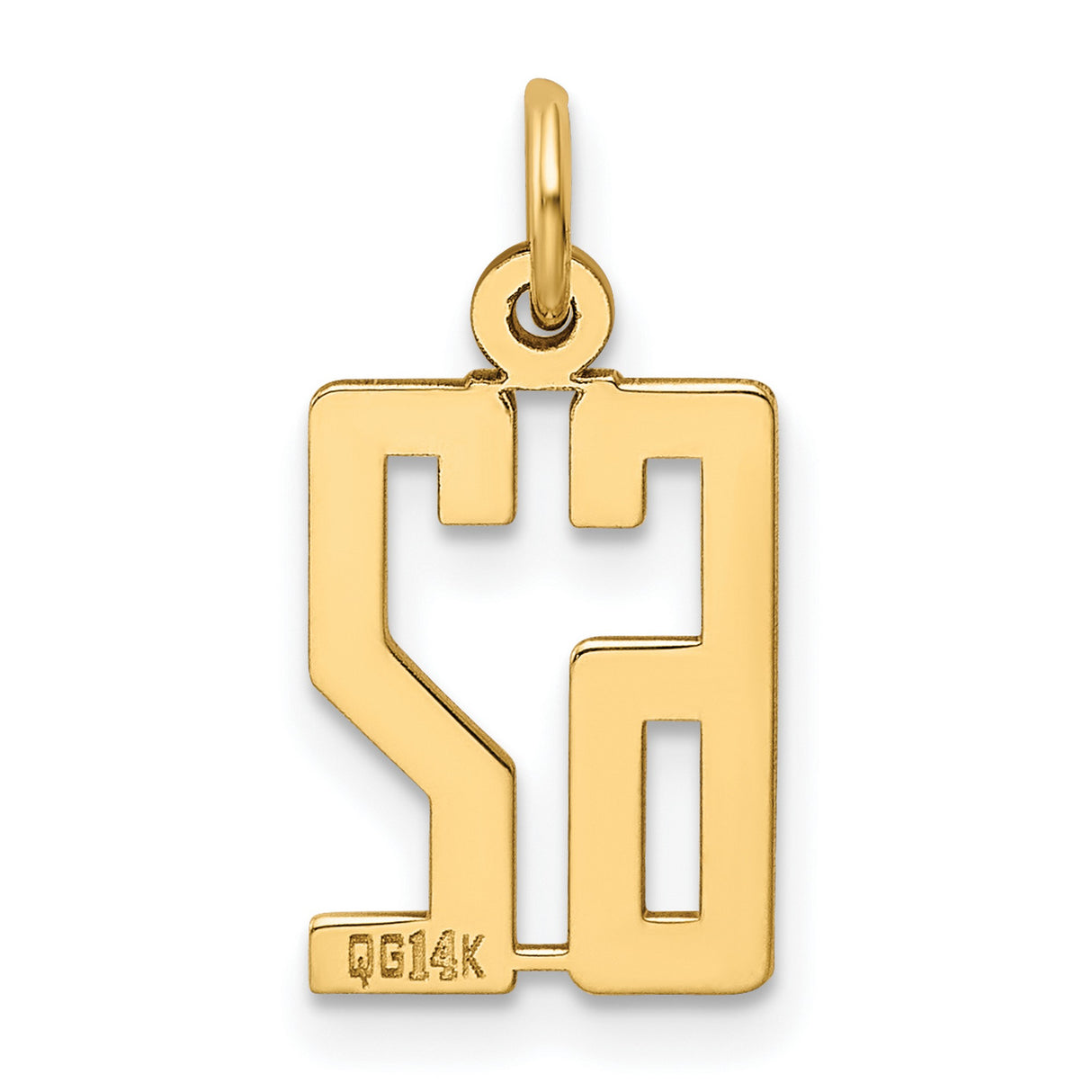 14k Yellow Gold Chai Pendant with Hebrew Symbol of Life, Jewish Faith Charm