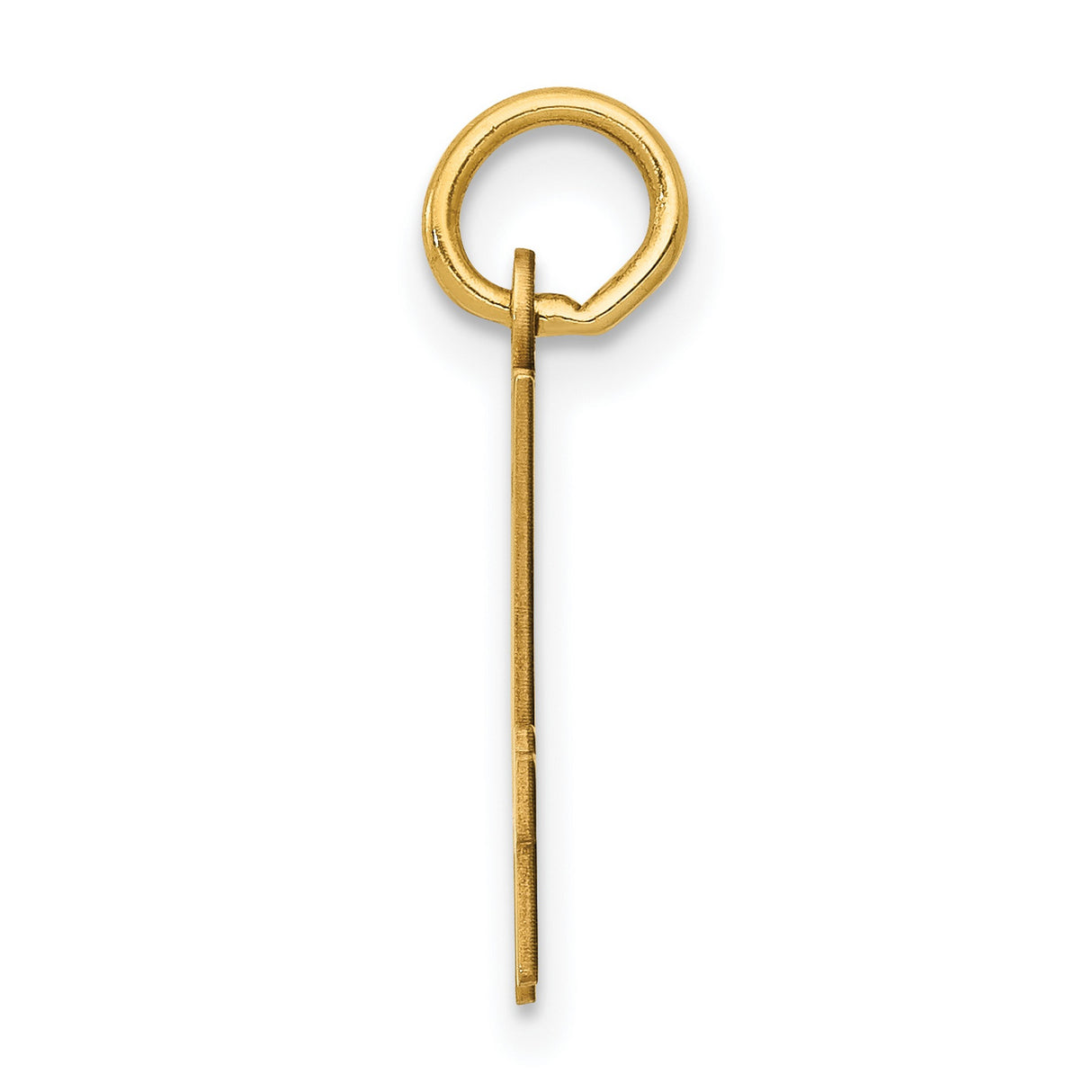 14k Yellow Gold Number 74 Pendant Charm, Polished Milestone Jewelry, Unisex Layering Keepsake