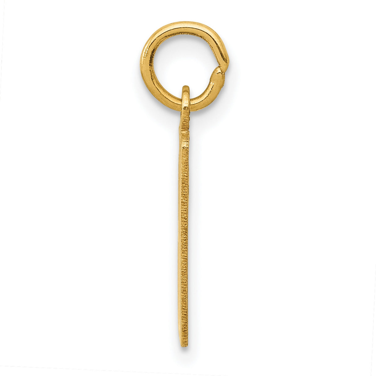 Small Elongated Number 80 Charm Pendant in Real 14k Yellow Gold