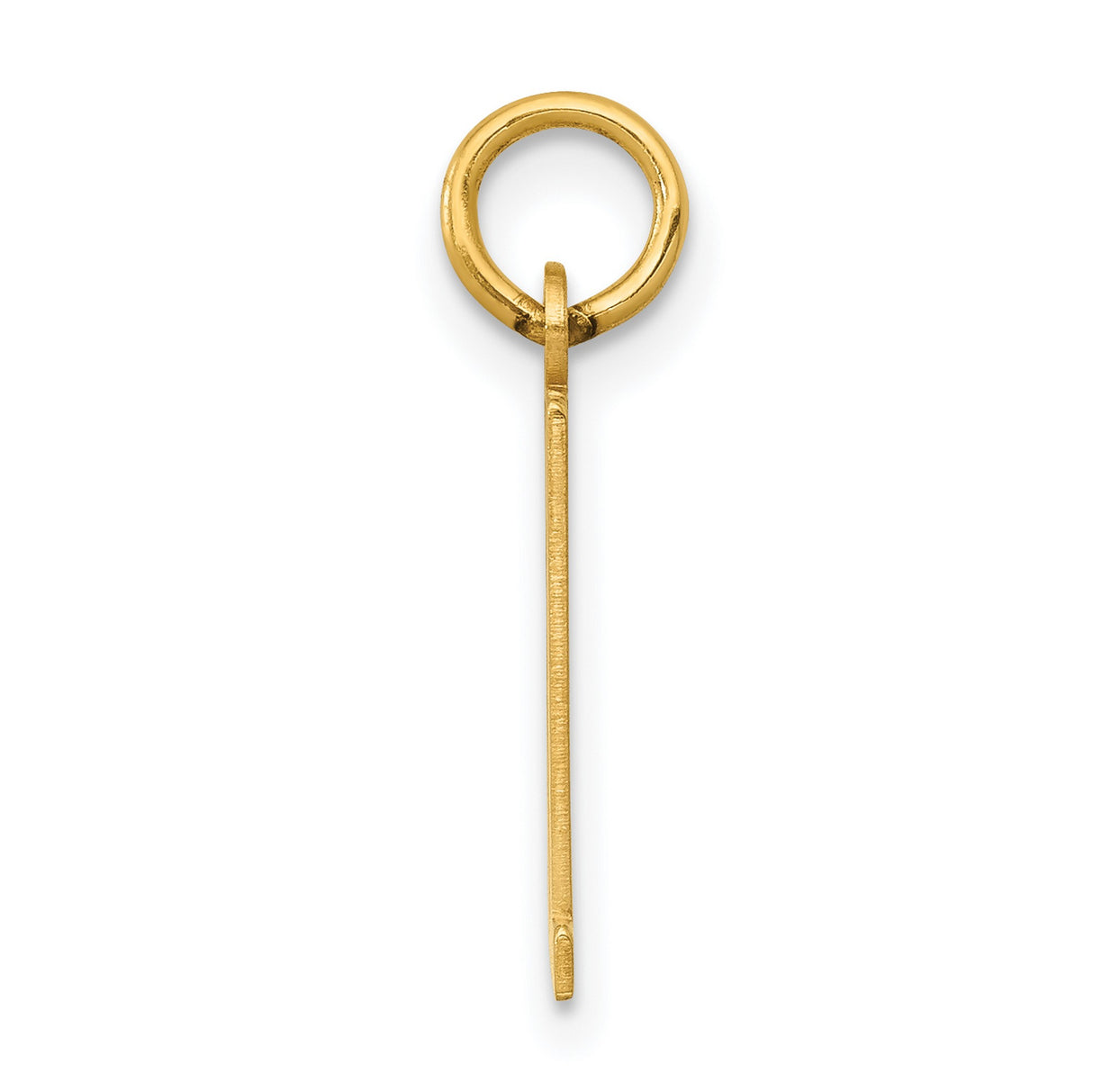 Small Elongated Number 81 Charm Pendant in Real 14k Yellow Gold