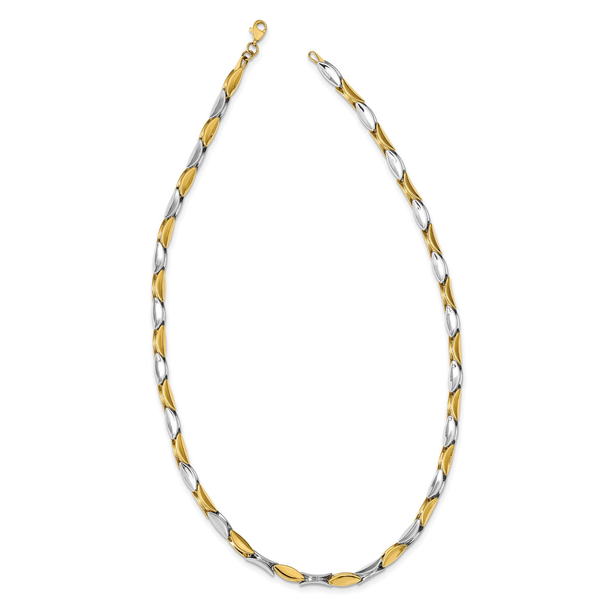 14K Two-tone Gold 5 mm Polished Chain Necklace