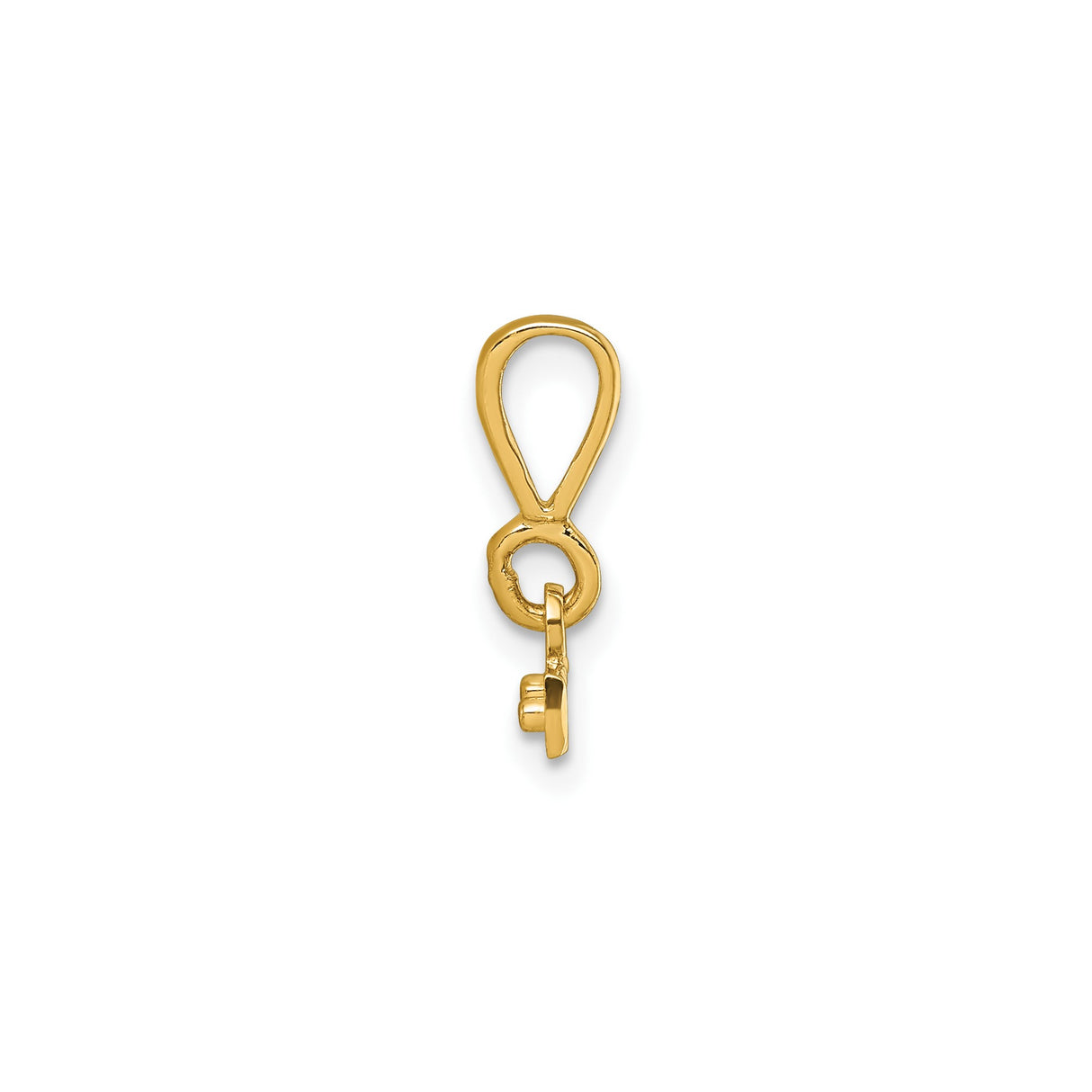 14k Yellow Gold Torah Pendant, Horizontal Scroll Bar Design, Jewish Faith Charm