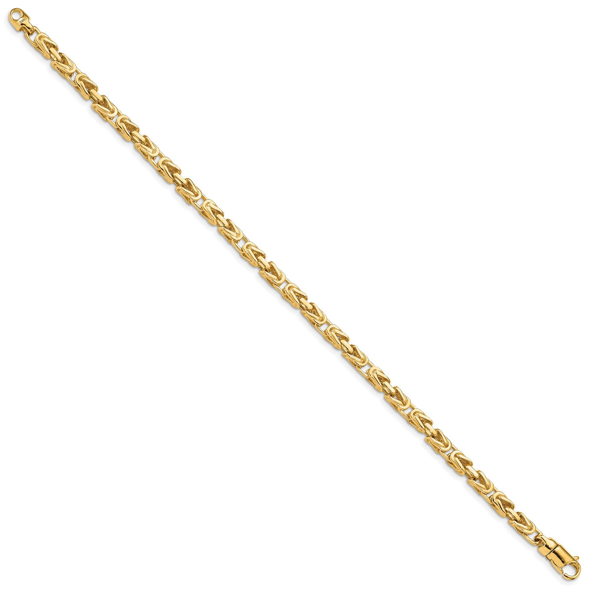 14K Yellow Gold 4.1 mm Polished Chain Bracelet, Solid
