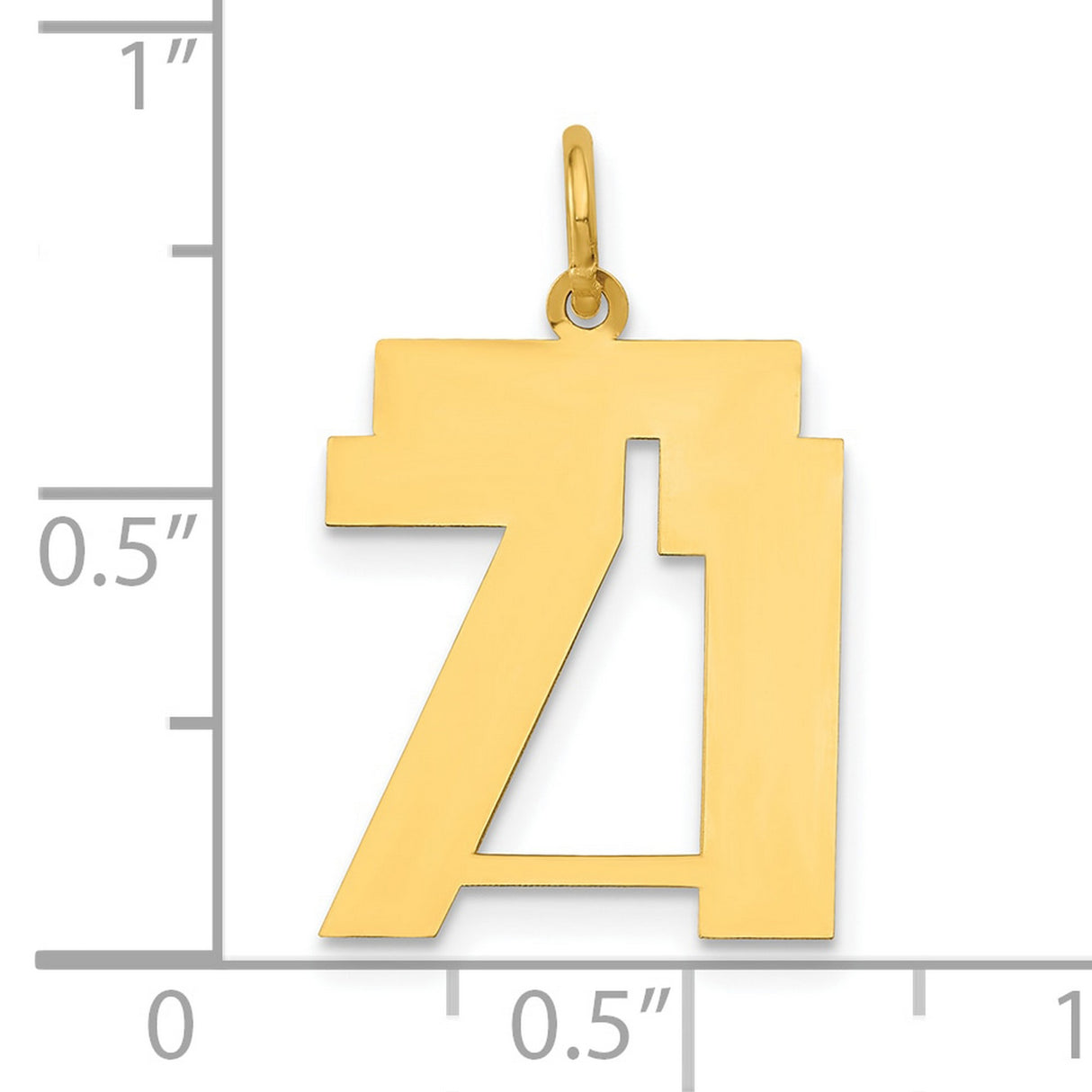 14k Yellow Gold Chai Pendant with Hebrew Letters Chet and Yud, Unisex Religious Charm