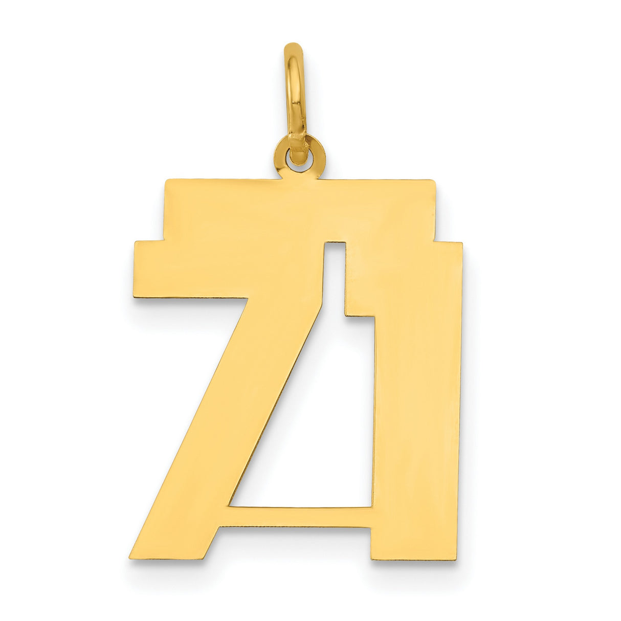 14k Yellow Gold Chai Pendant with Hebrew Letters Chet and Yud, Unisex Religious Charm