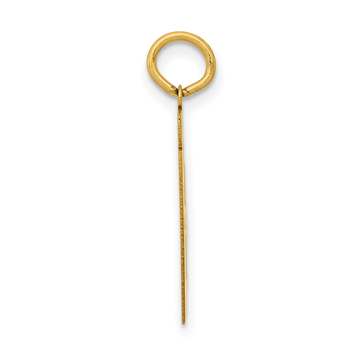 Medium Polished Number 81 Charm Pendant in Real 14k Yellow Gold