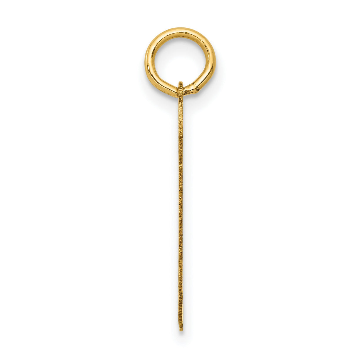 Medium Polished Number 90 Charm Pendant in Real 14k Yellow Gold
