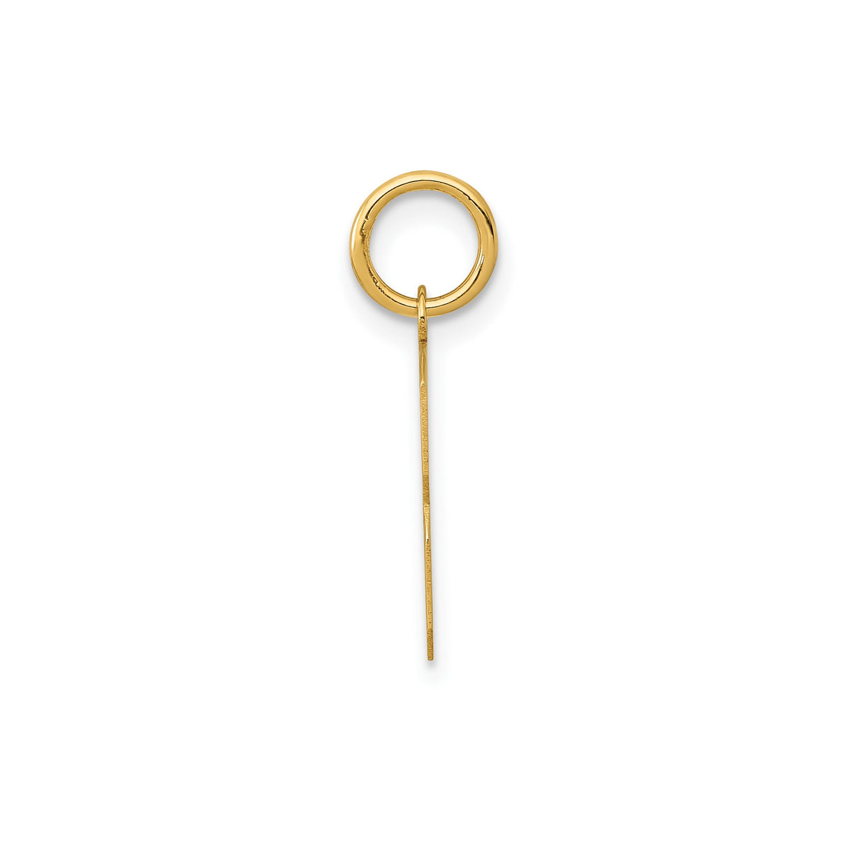 14k Yellow Gold Number 3 Pendant Charm, Bold Block Style, Unisex Sports or Lucky Number Jewelry