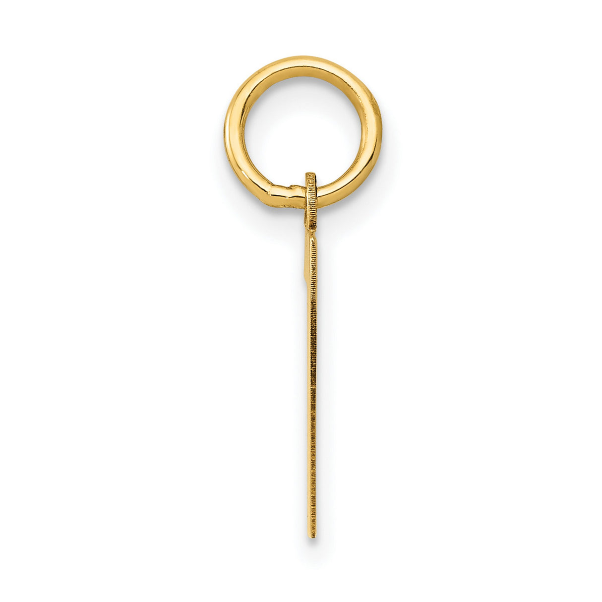 14k Yellow Gold Number 7 Pendant Charm, Polished Lucky Symbolic Jewelry for Men and Women