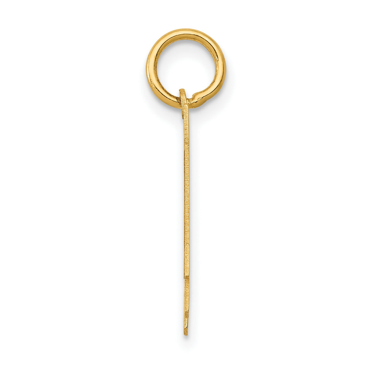 14k Yellow Gold Number 14 Pendant, Bold Block Numerals, Unisex Sports or Birthday Charm