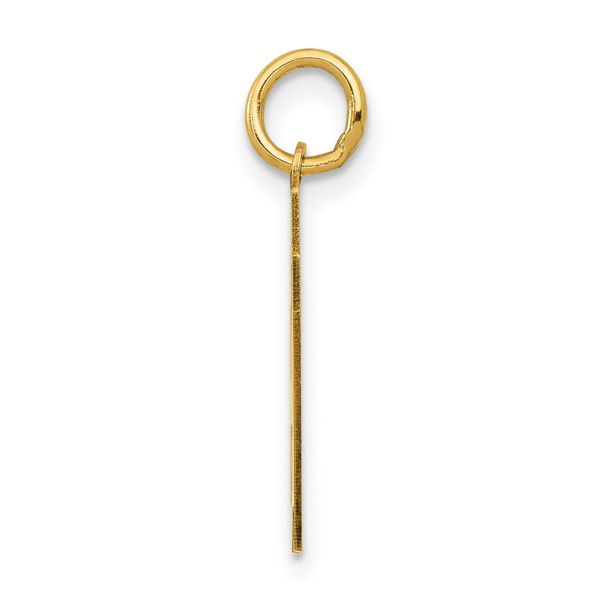 Small Polished Number 87 Charm Pendant in Real 14k Yellow Gold