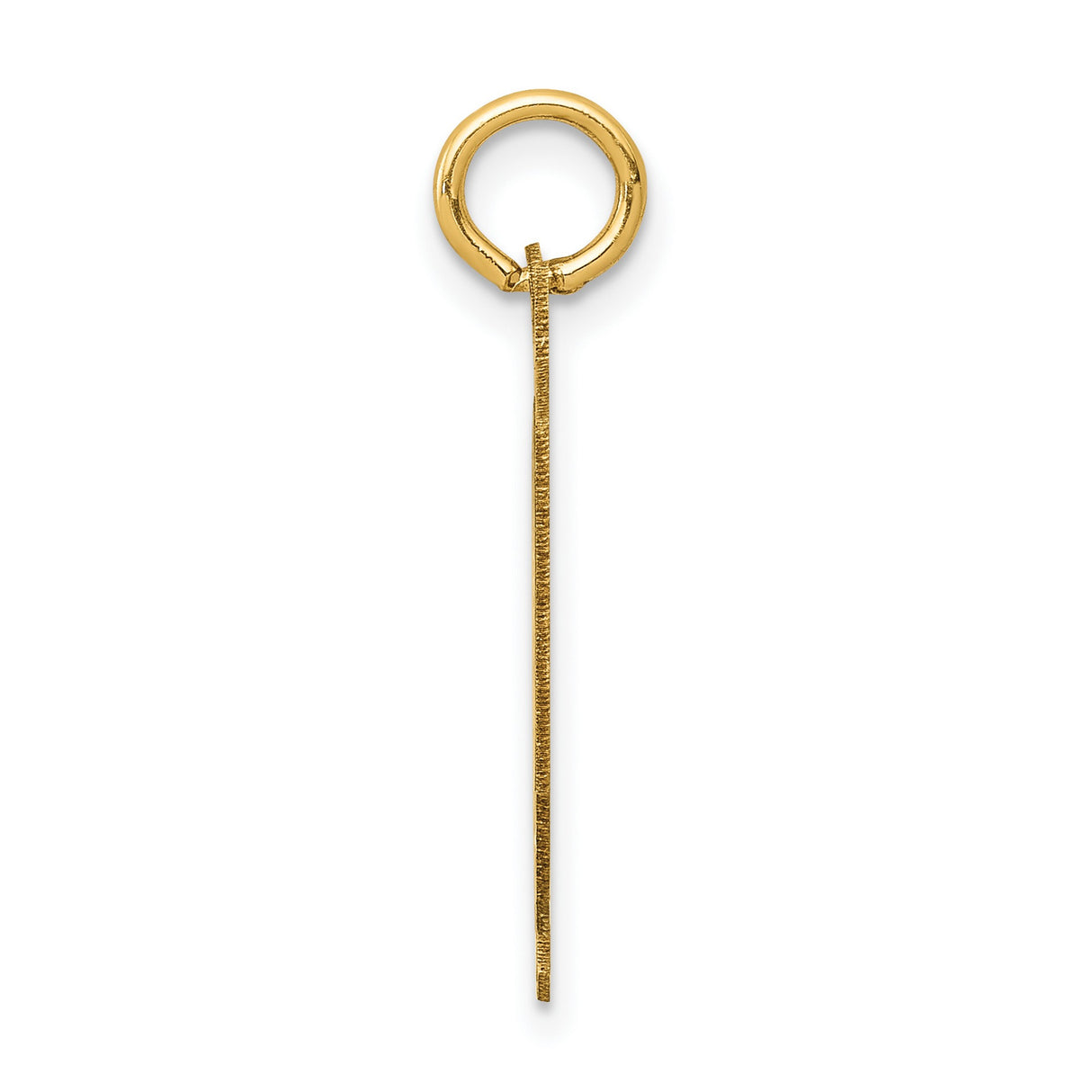 Medium Satin Number 40 Charm Pendant in Real 14k Yellow Gold