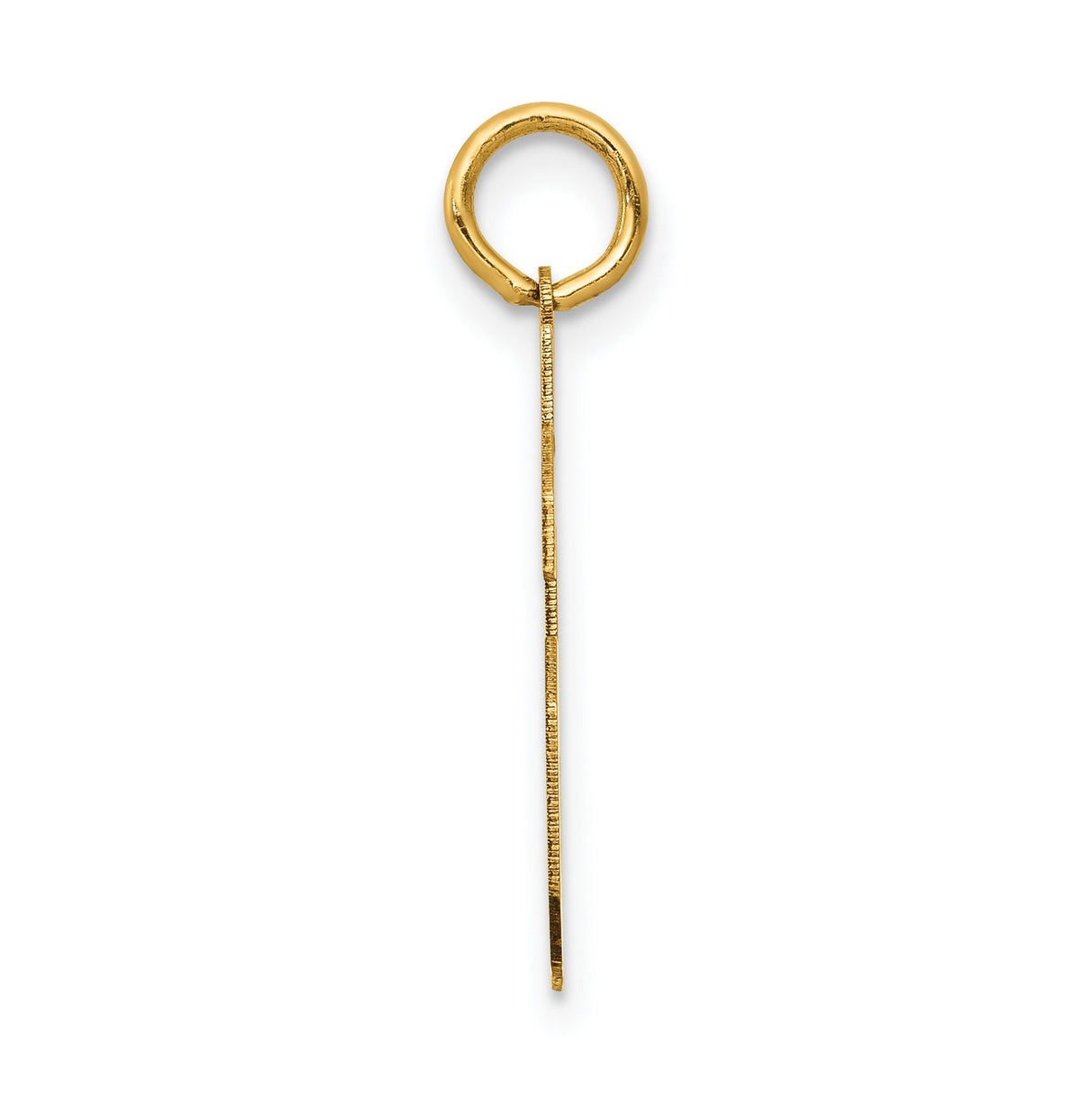 14k Yellow Gold Number 46 Pendant, Bold Block Numerals, Polished Sports Jewelry for Men or Unisex