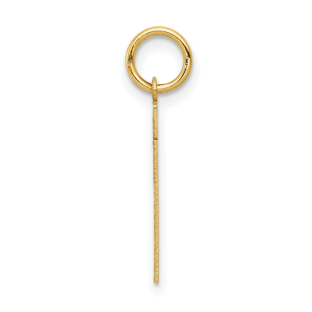 14k Yellow Gold Hindu Numeral 21 Pendant, Clean Design, Unisex Spiritual Charm