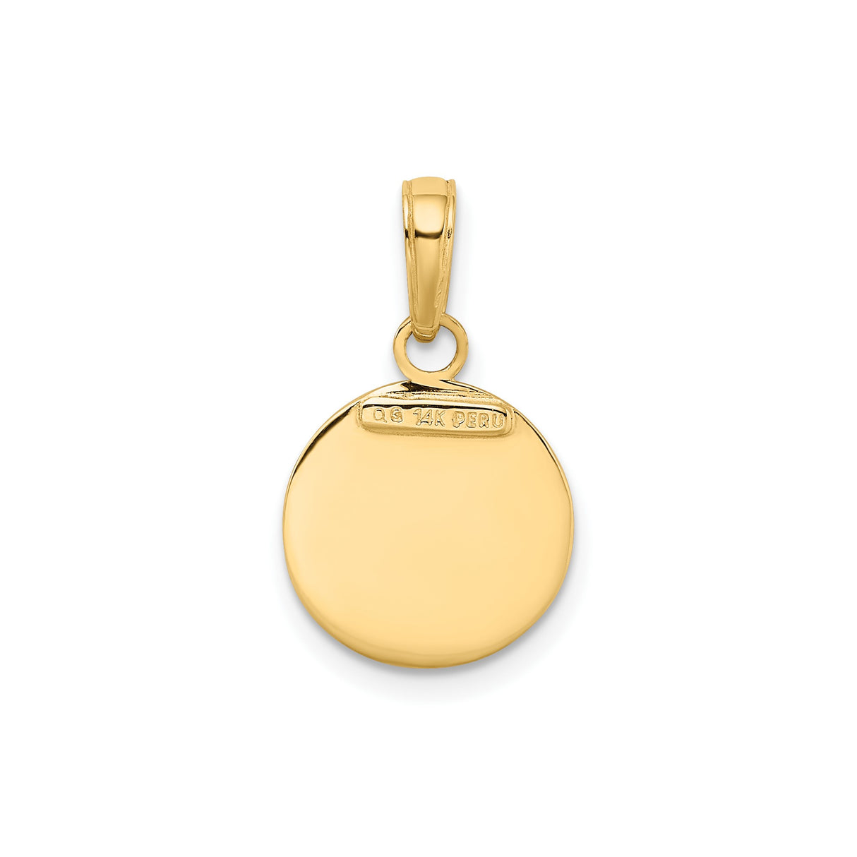 14k Yellow Gold Saint Christopher Pendant Medallion for Travel Protection and Faith