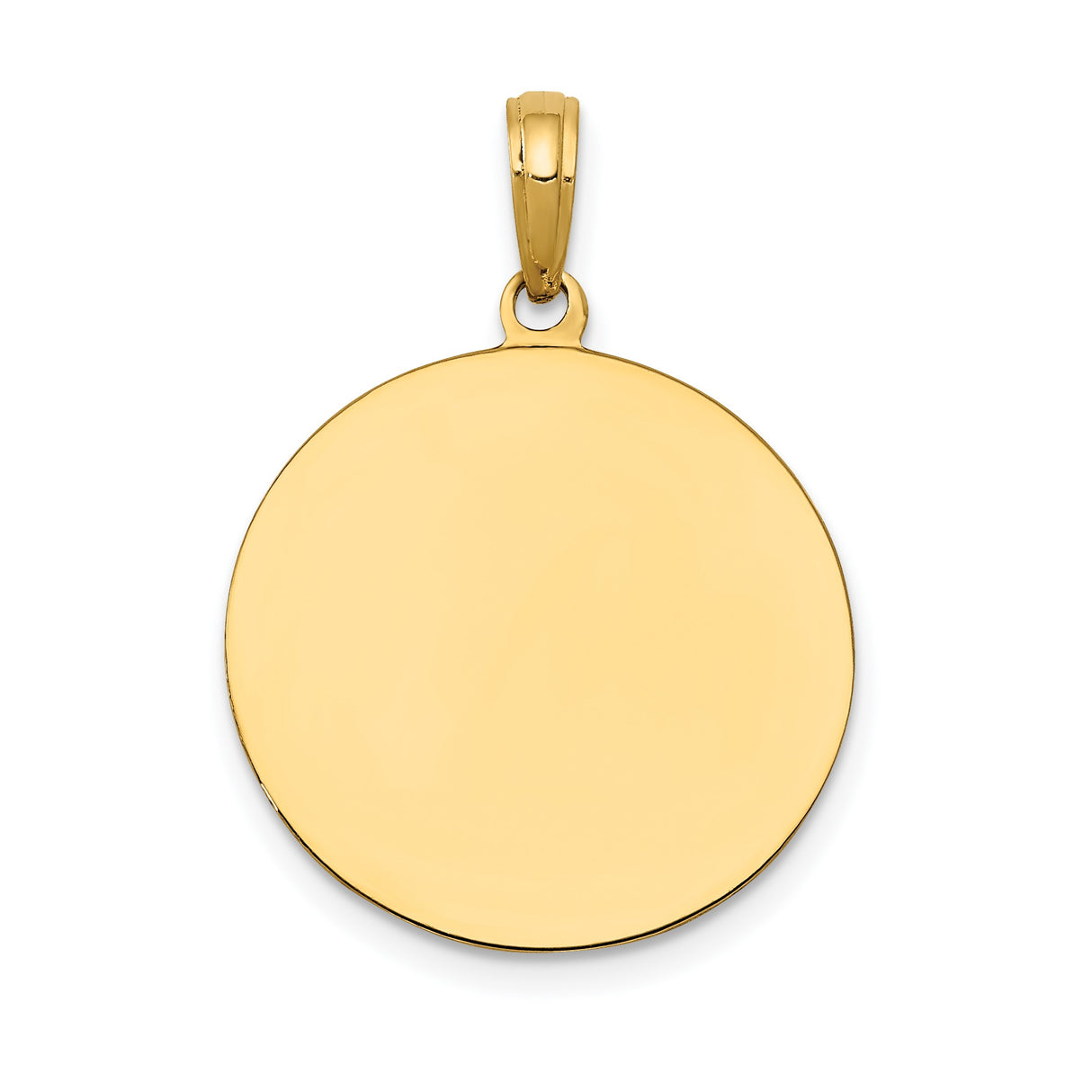 14k Yellow Gold Saint Joseph Pendant with Jesus and Pray for Us Inscription, Catholic Medallion Charm