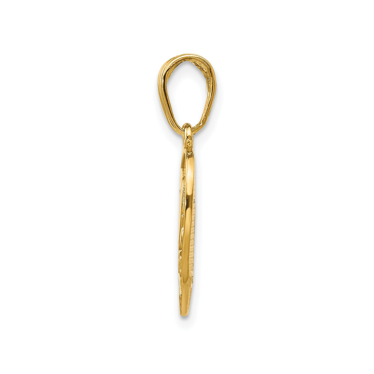 14k Yellow Gold Breakable Heart Pendant Set, I Love You Engraving, Couples Split Charm Jewelry