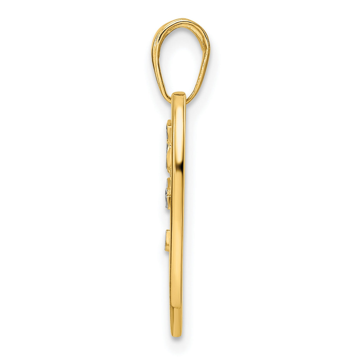 14k Multi-Tone Gold Heart Tree Pendant with Rhodium Accents, Tree of Life Design for Women