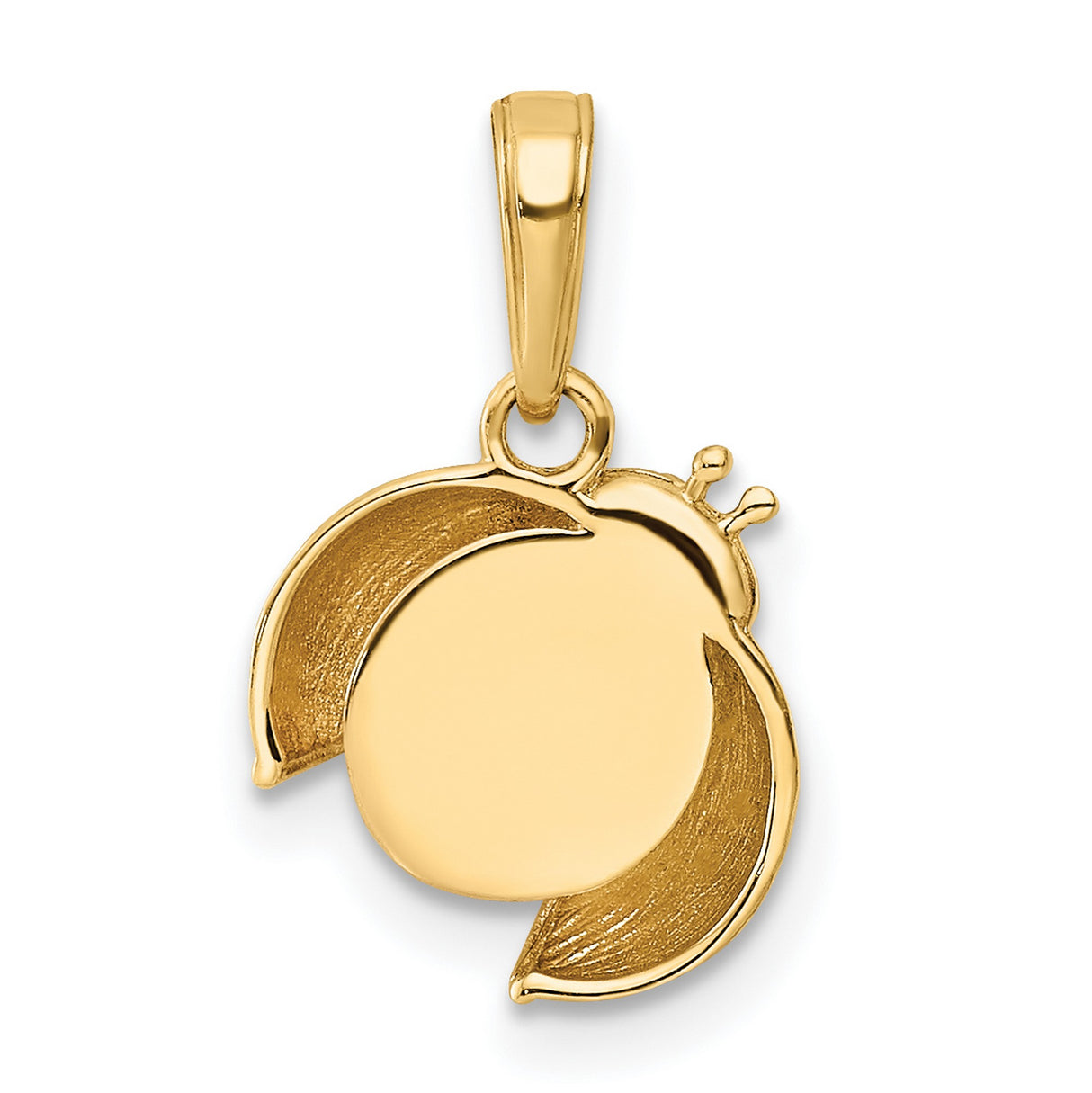 14k Multi-Tone Gold Ladybug Pendant with Diamond-Cut Accents, Whimsical Nature Jewelry for Women