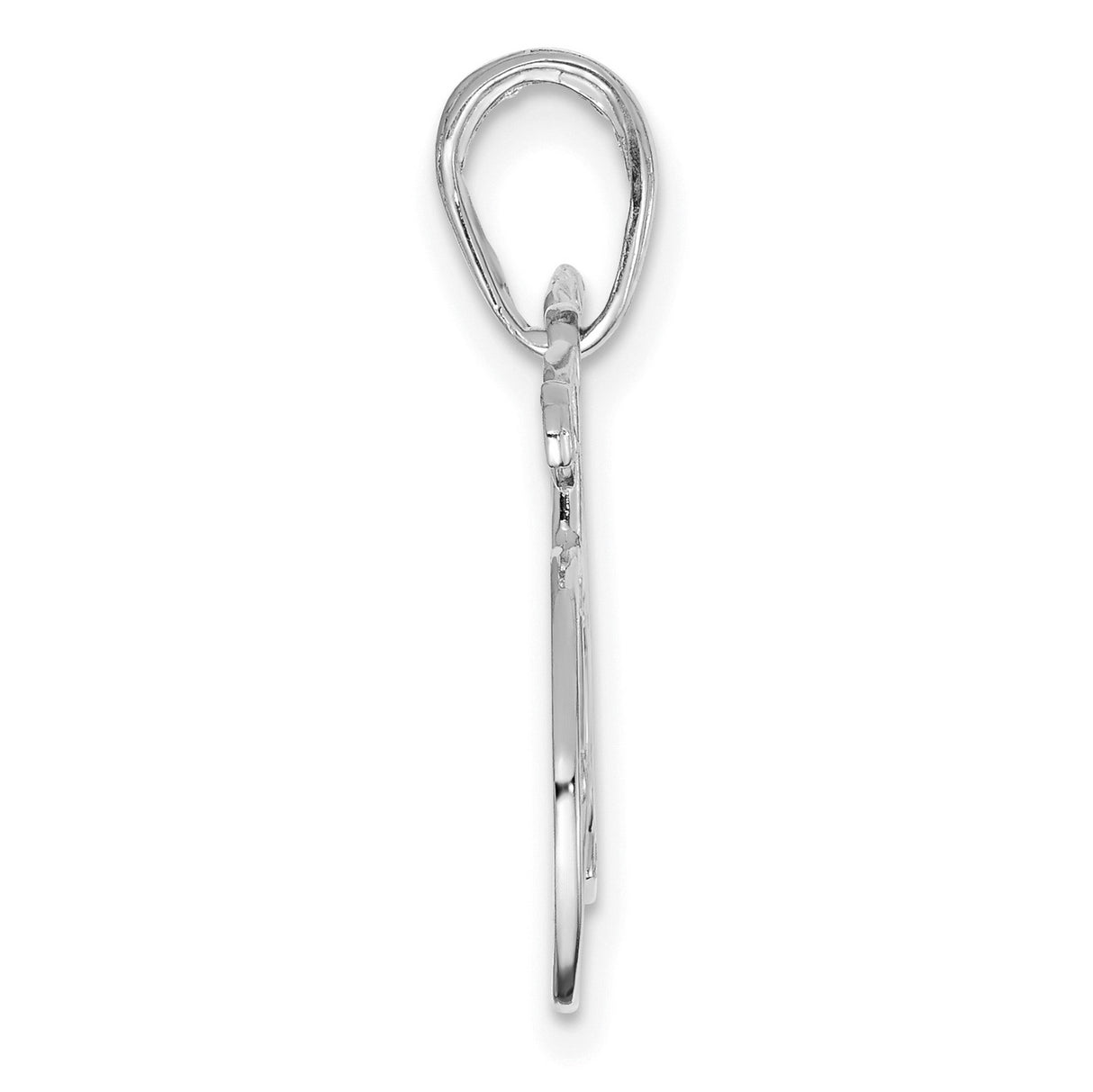 14k White Gold Bicycle Pendant, Road Bike Charm Symbolizing Movement and Freedom, Unisex Jewelry