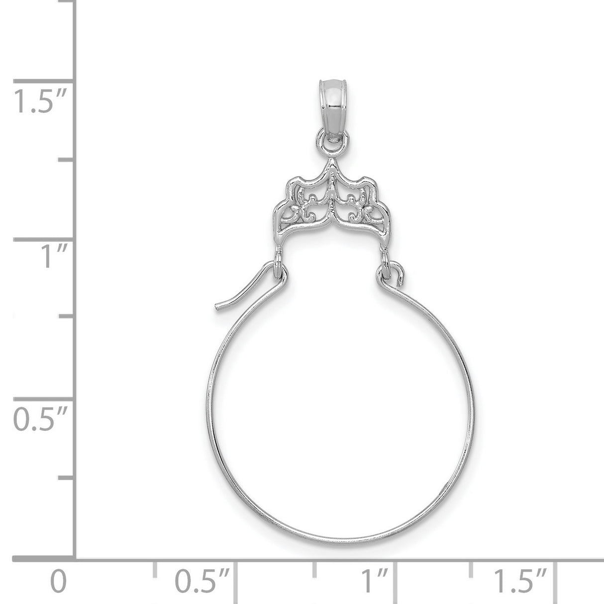 14k White Gold Earring Jackets with Ornate Filigree and Scalloped Vintage Design for Women