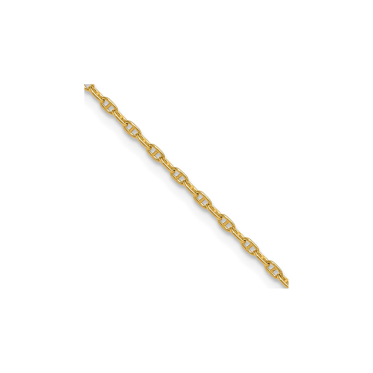 14K Yellow Gold 1.5 mm Polished Chain Necklace detail view