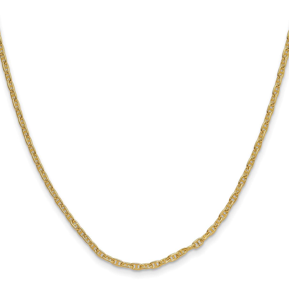 14K Yellow Gold 2.35 mm Polished Chain Necklace