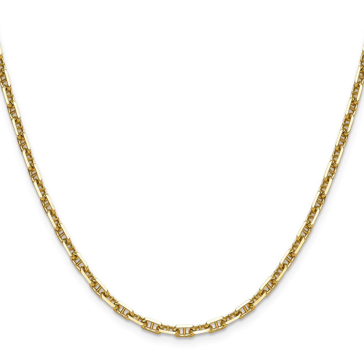 14K Yellow Gold 3.3 mm Polished Chain Necklace
