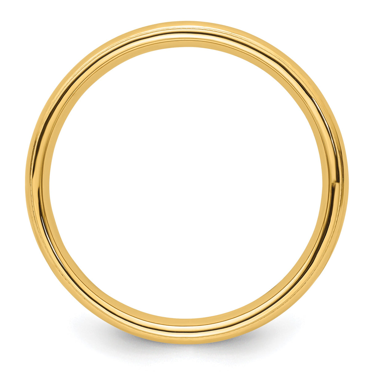 10k Yellow Gold Milgrain, Comfort Fit wedding band ring alternate angle