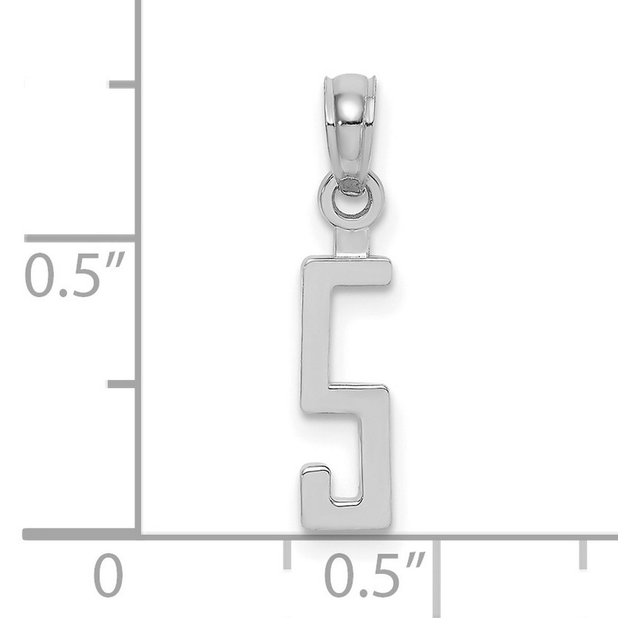 14k White Gold Chai Pendant with Hebrew Life Symbol, Jewish Faith Charm