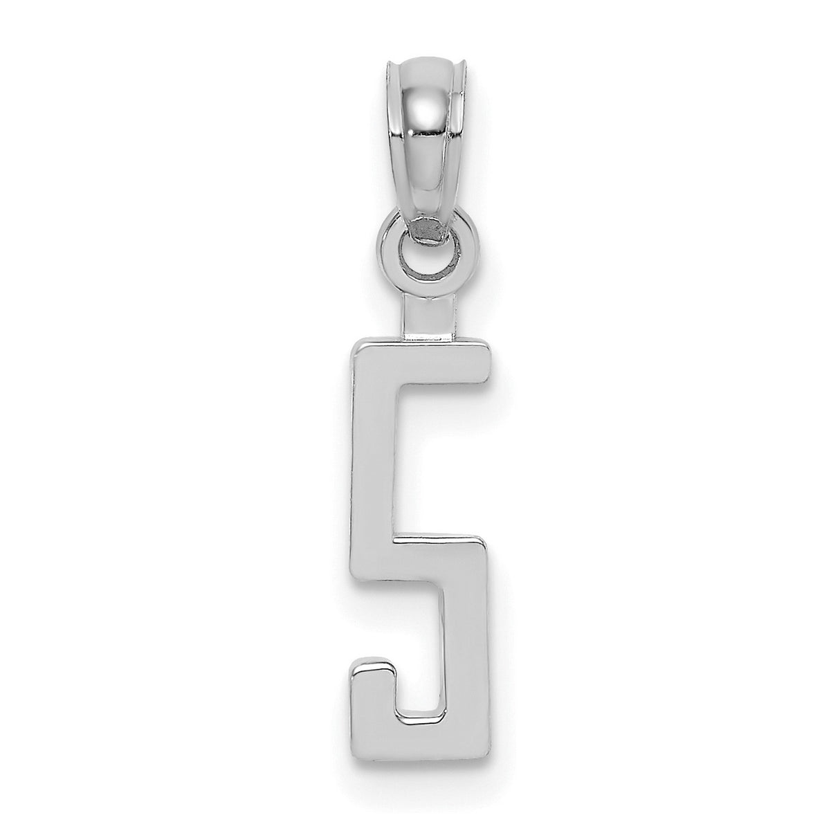 14k White Gold Chai Pendant with Hebrew Life Symbol, Jewish Faith Charm