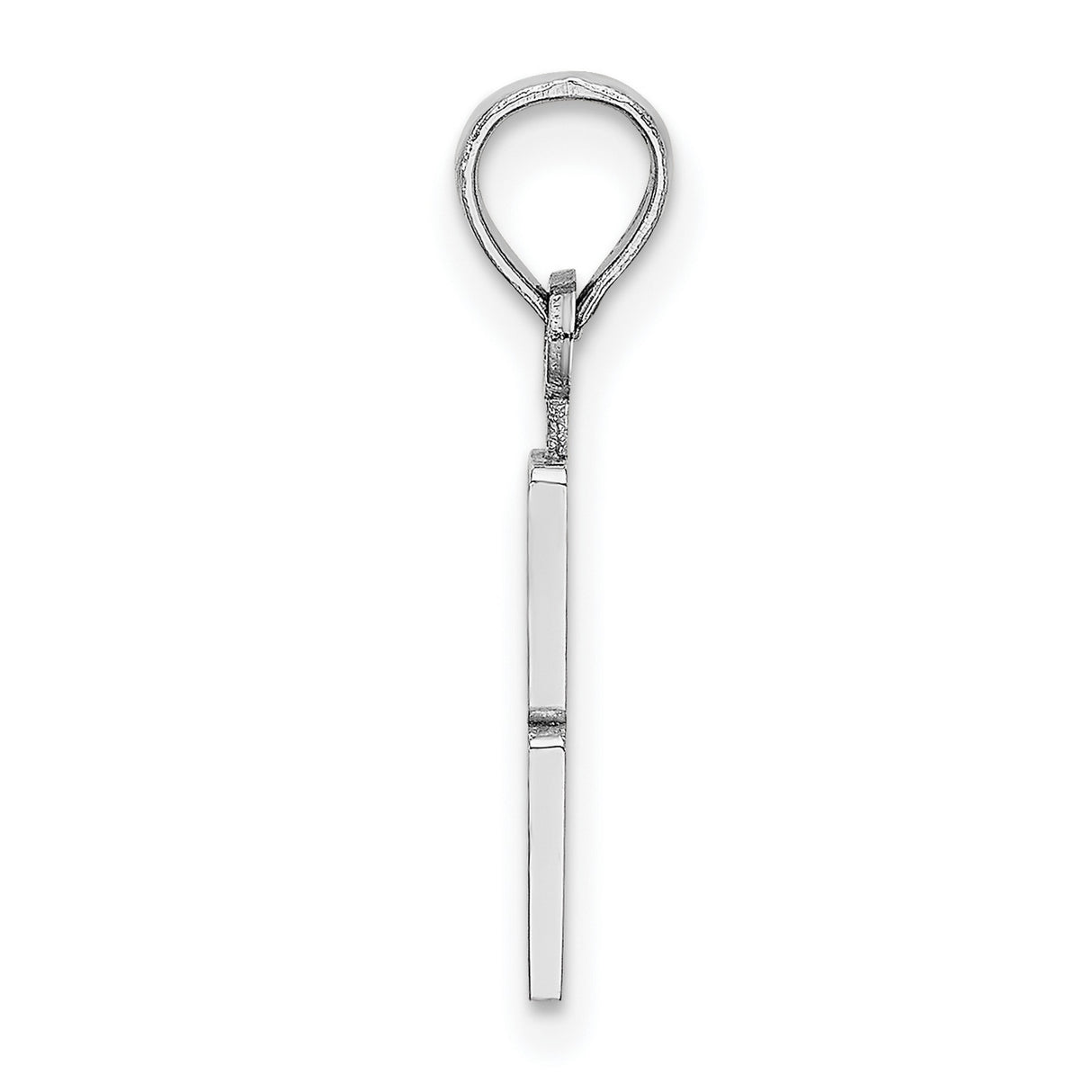 14k White Gold Number 8 Pendant, Open Infinity Symbol, Minimalist Charm for Women or Men