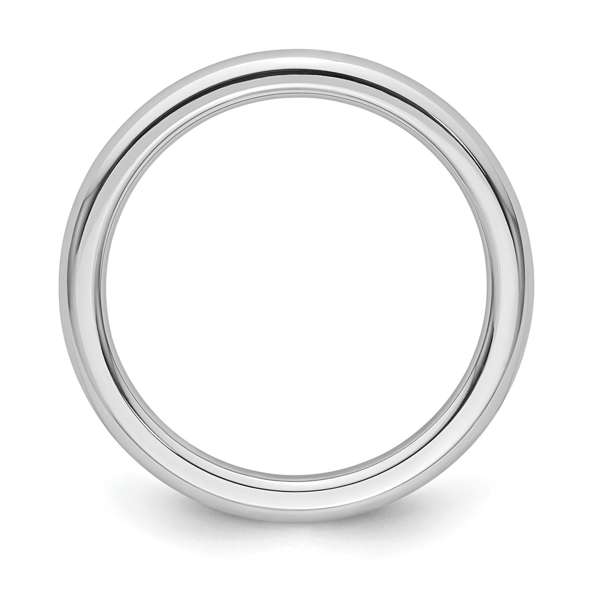 White Gold Comfort Fit wedding band ring alternate angle