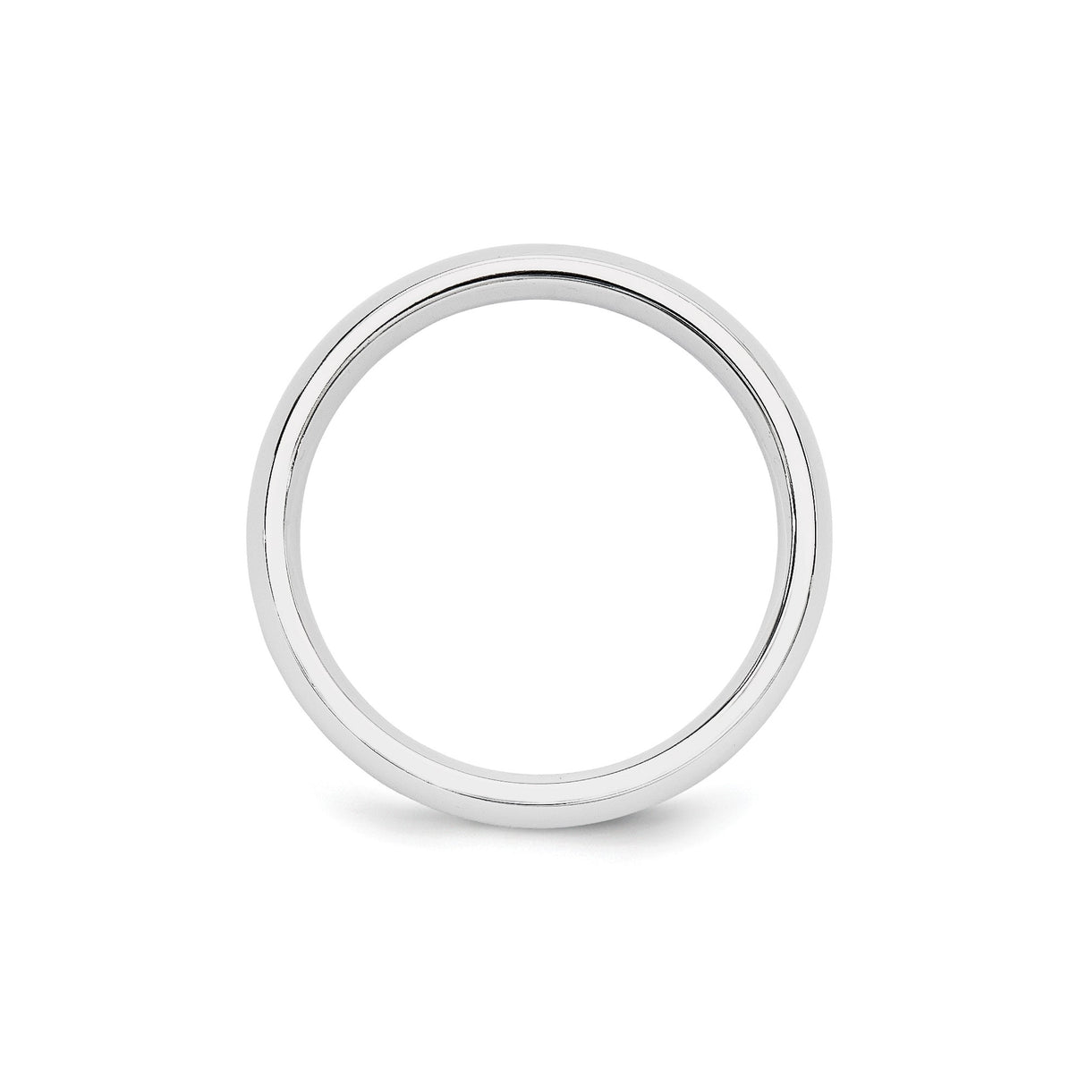 White Gold Comfort Fit wedding band ring alternate angle