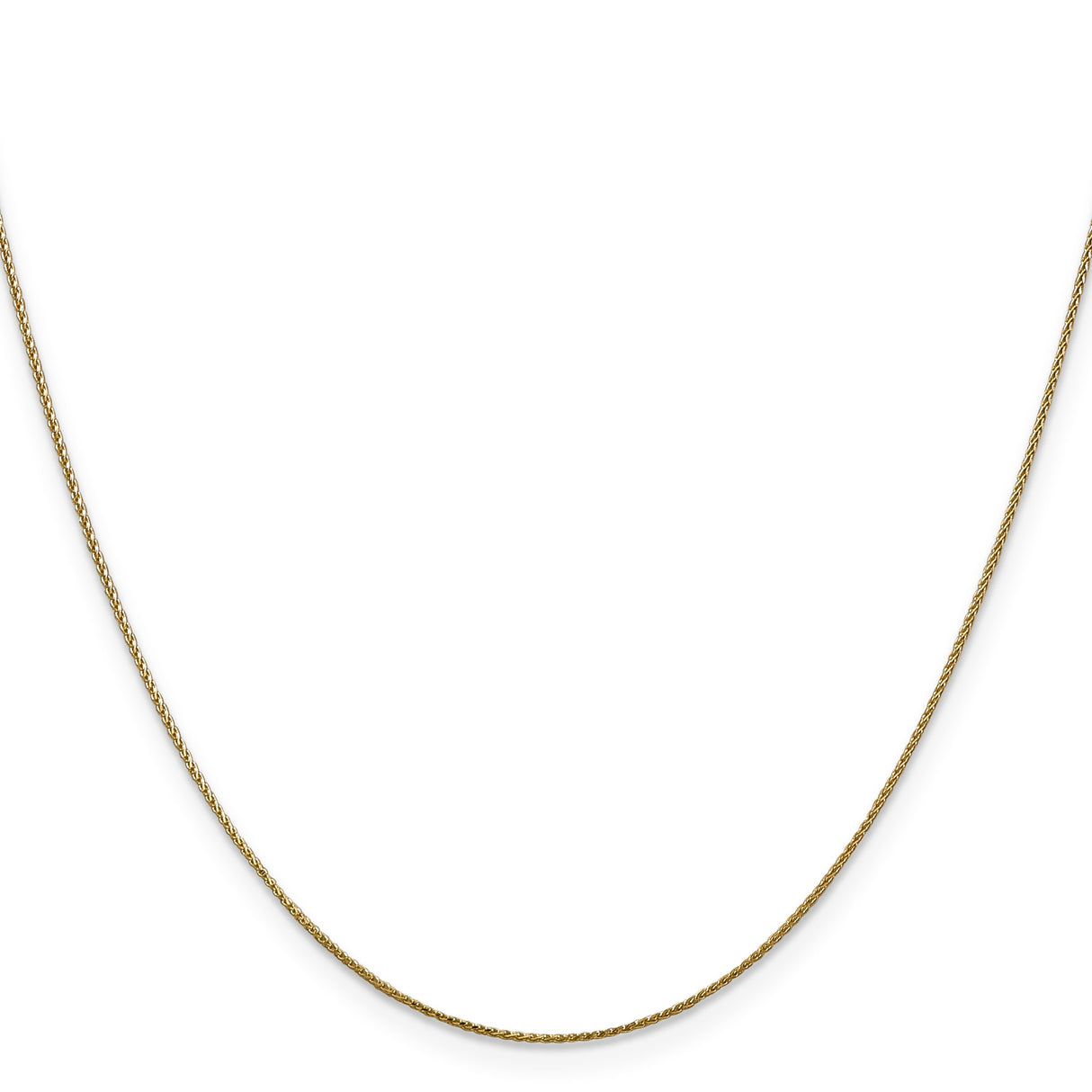 14K Yellow Gold 0.85 mm Polished Chain Necklace, Solid
