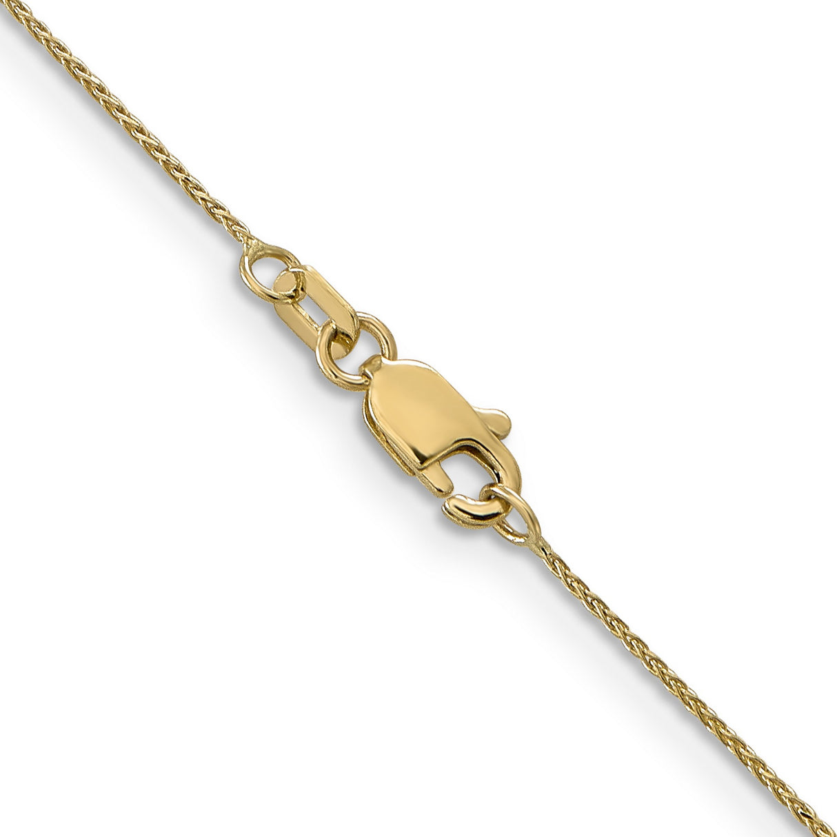 14K Yellow Gold 0.85 mm Polished Chain Necklace, Solid alternate angle