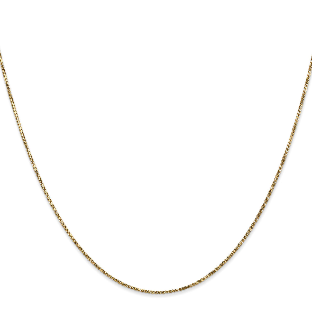 14K Yellow Gold 1.05 mm Polished Chain Necklace, Solid