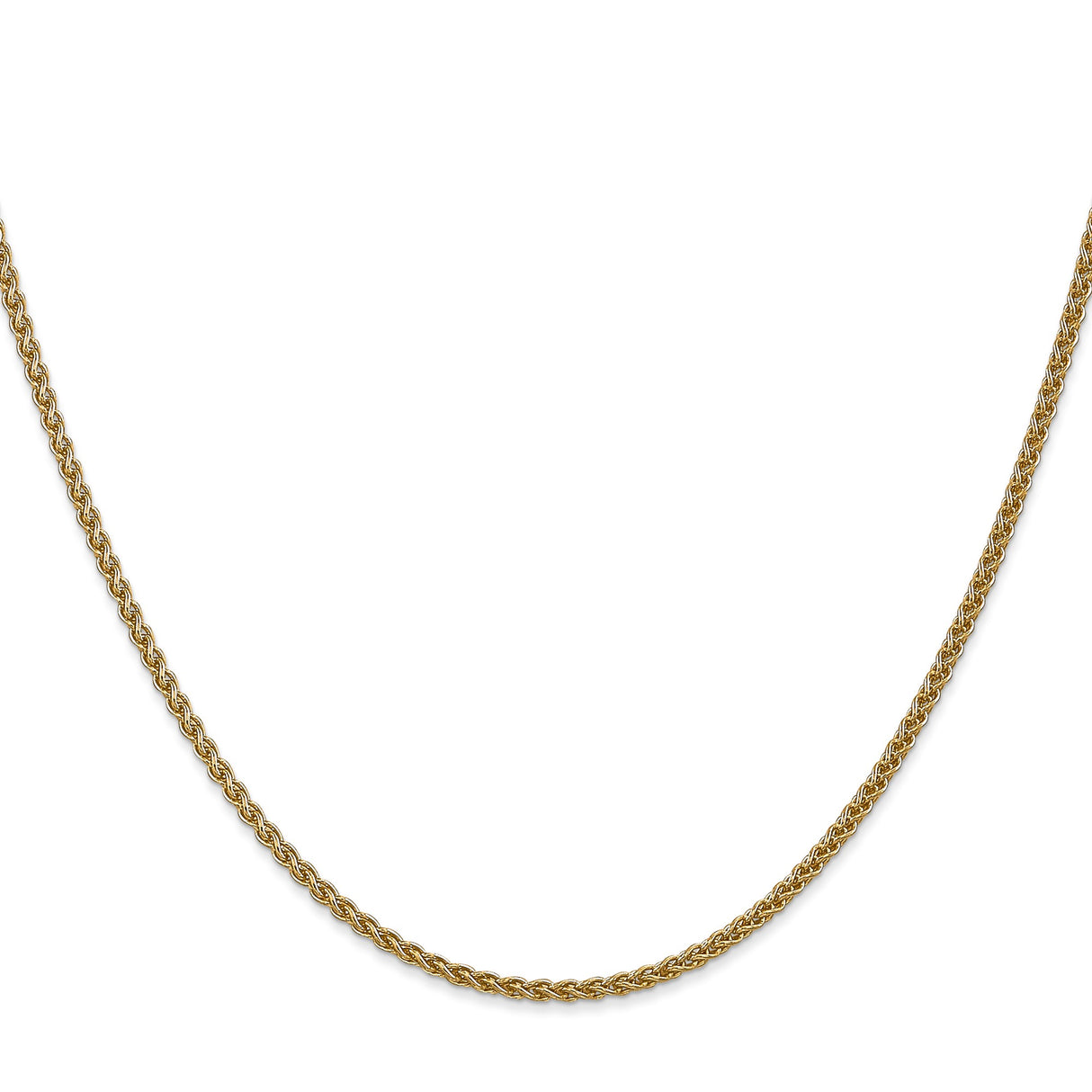 14K Yellow Gold 1.05 mm Polished Chain Necklace, Solid