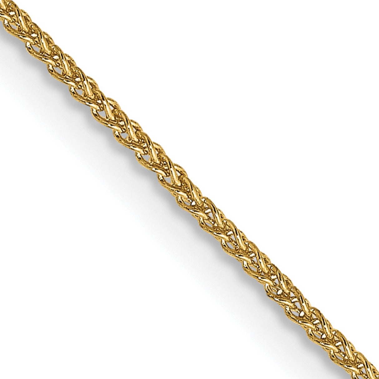 14K Yellow Gold 1.05 mm Polished Chain Necklace, Solid detail view