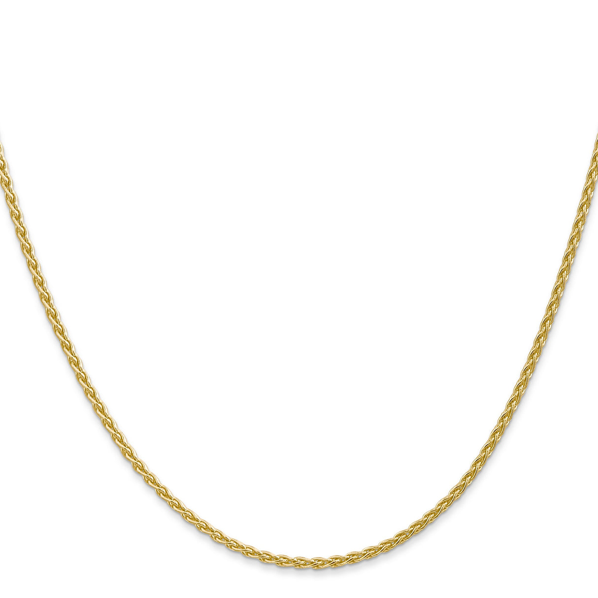 14K Yellow Gold 1.75 mm Polished Chain Necklace, Solid