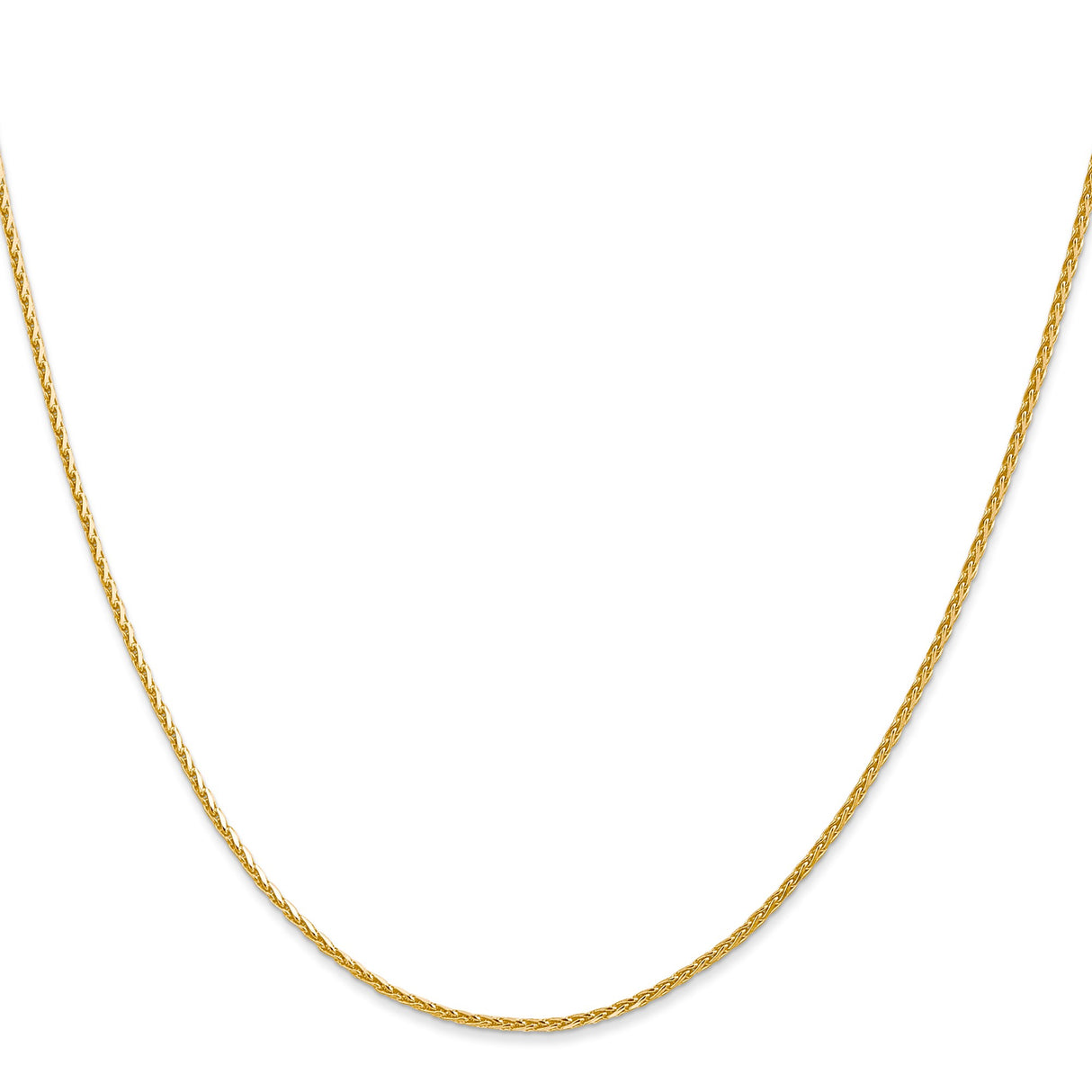 14K Yellow Gold 1.5 mm Polished Chain Necklace, Solid