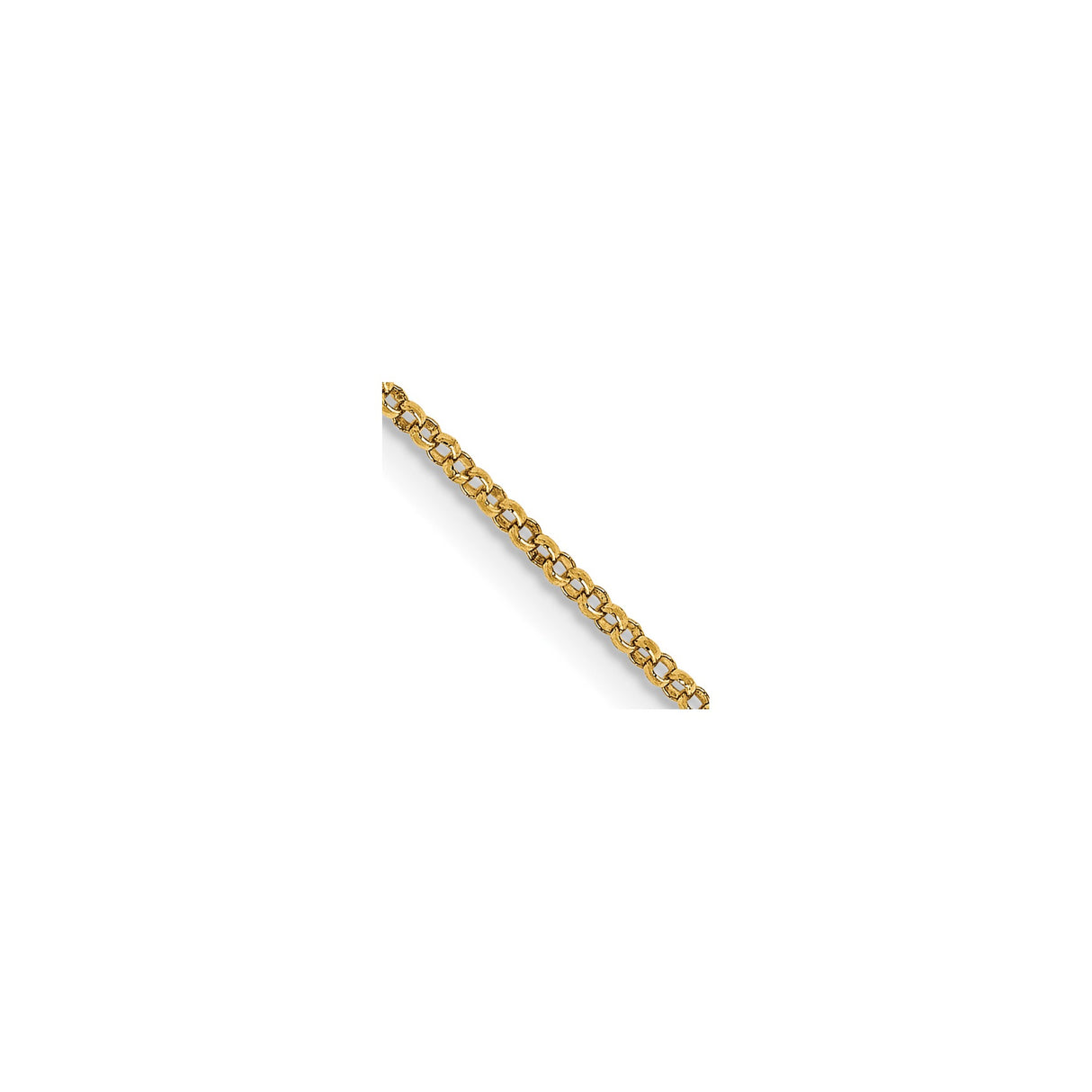 14K Yellow Gold 1.15 mm Polished Chain Necklace, Solid detail view