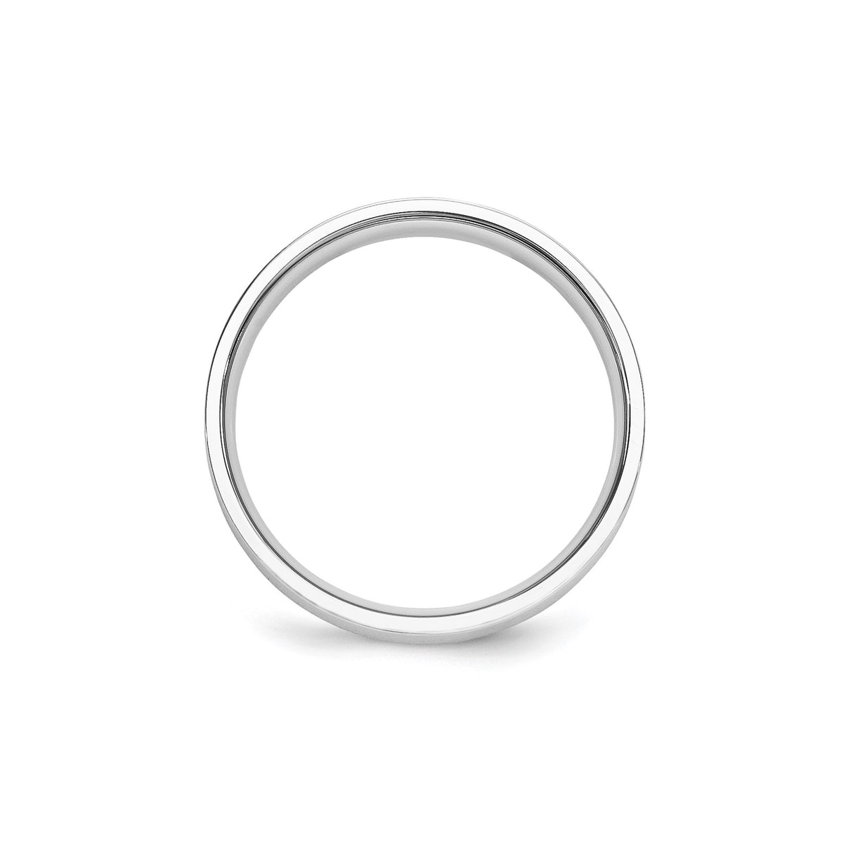 White Gold Flat wedding band ring alternate angle