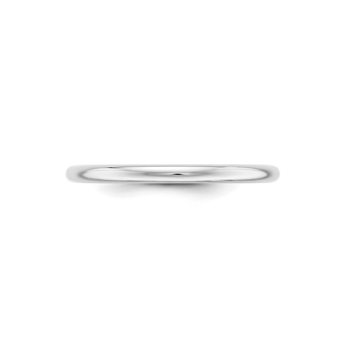 White Gold Domed wedding band ring detail view